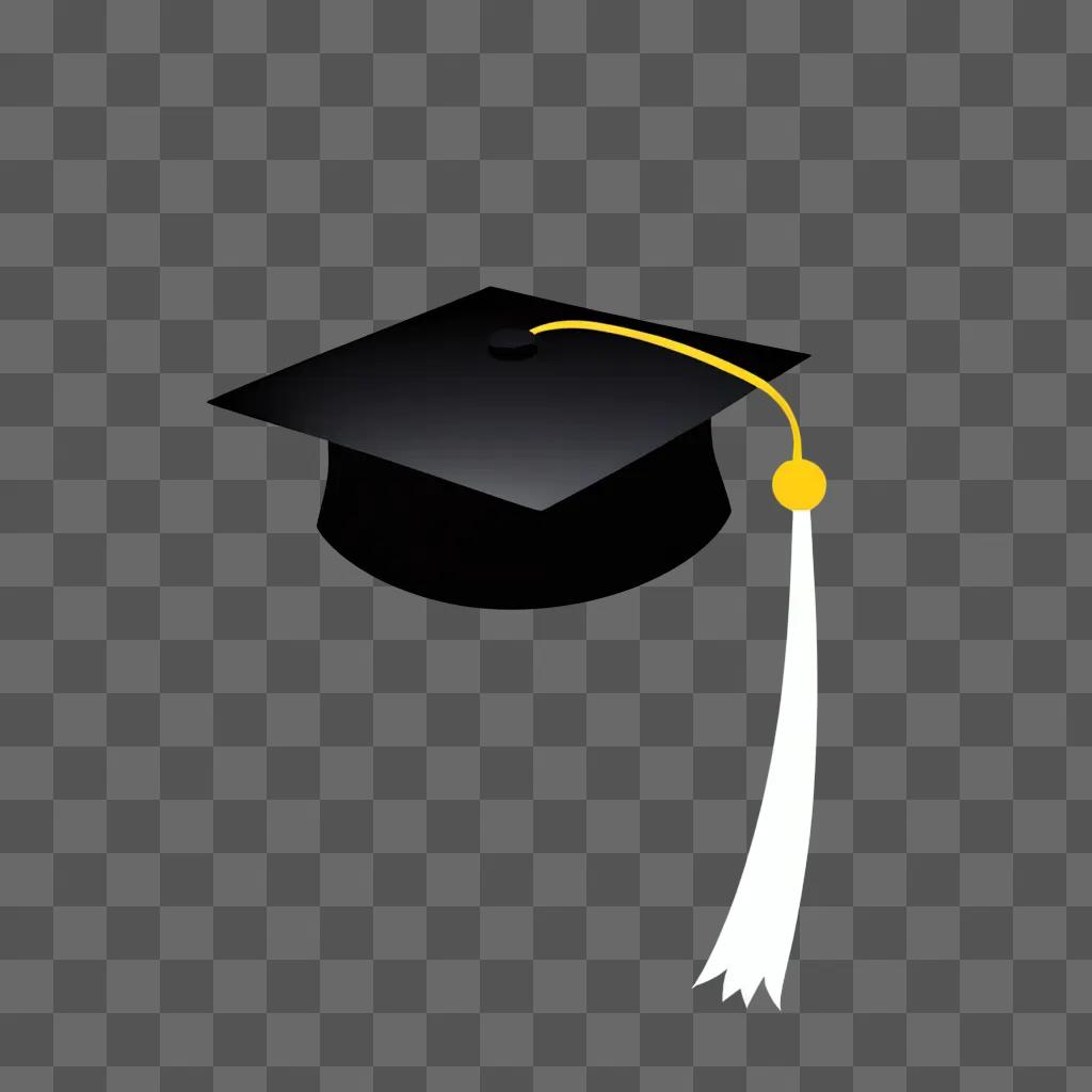 Clipart of a graduation cap on a dark background