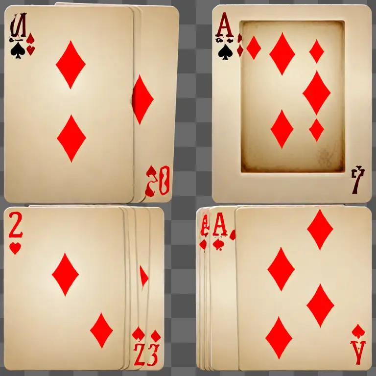 Clipart pack of cards showing all four suits