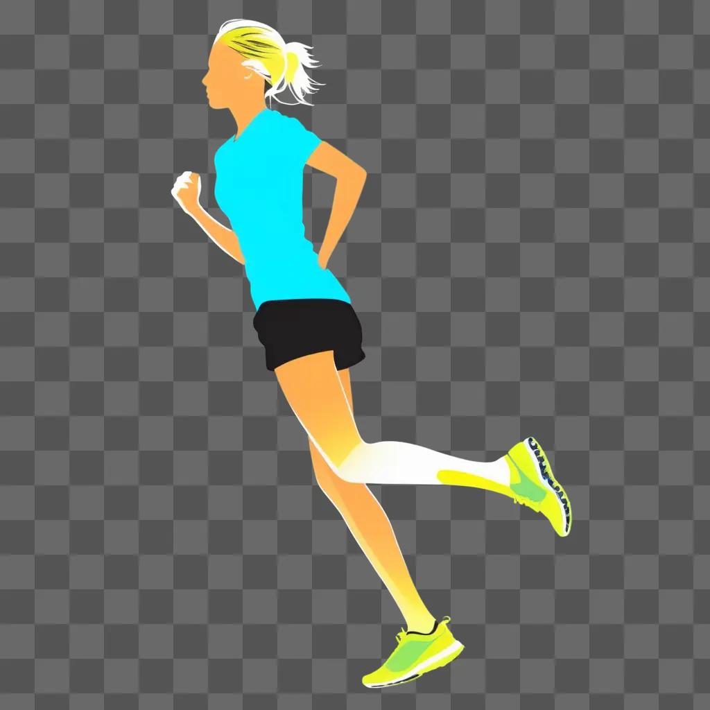 Clipping image of a runner in motion