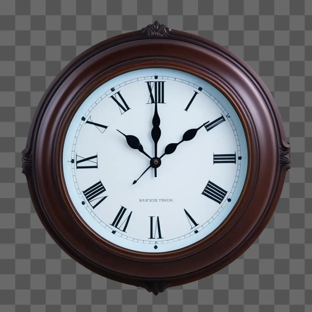 Clock image with roman numerals and hands