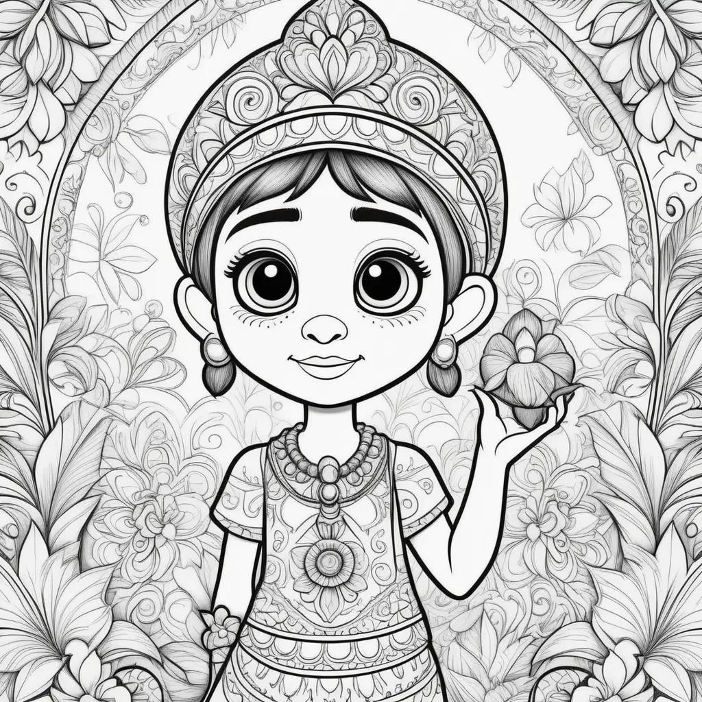 Coco Coloring Pages - Asian Style Coloring Pages