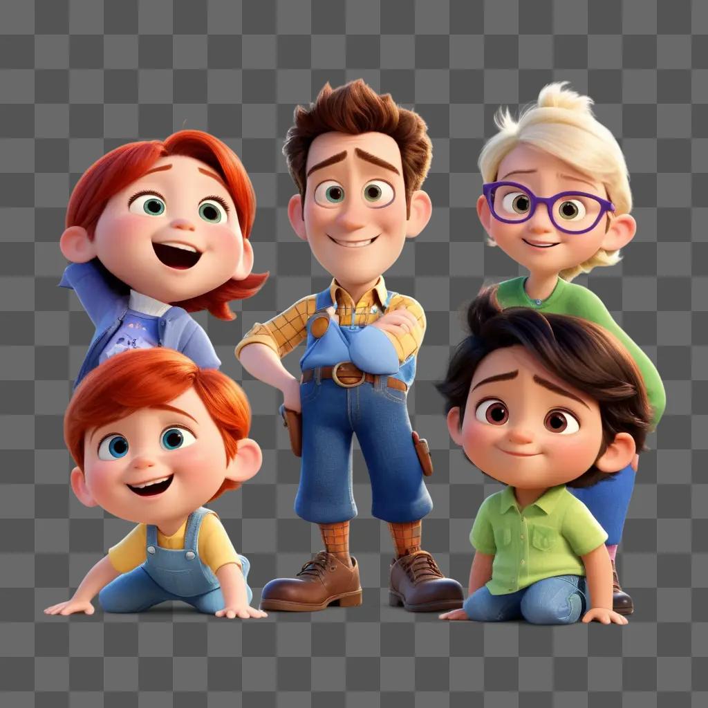 Coco Pixar characters pose together