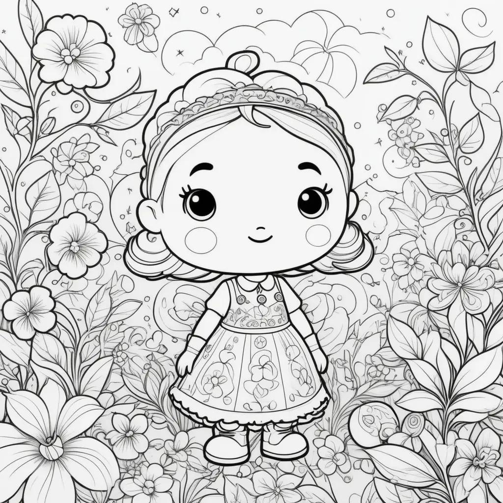 Cocomelon Coloring Page: Cute Little Girl