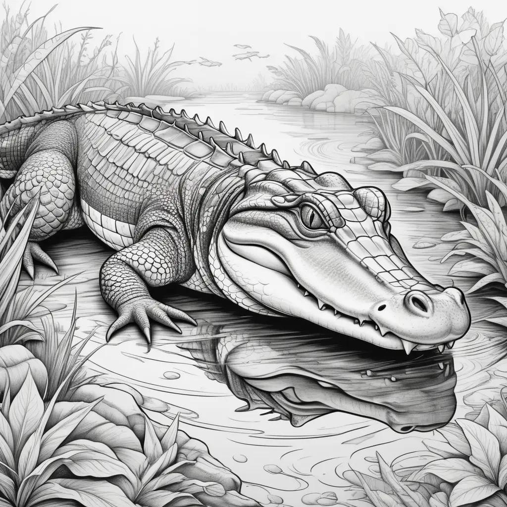 Color Alligator Coloring Page