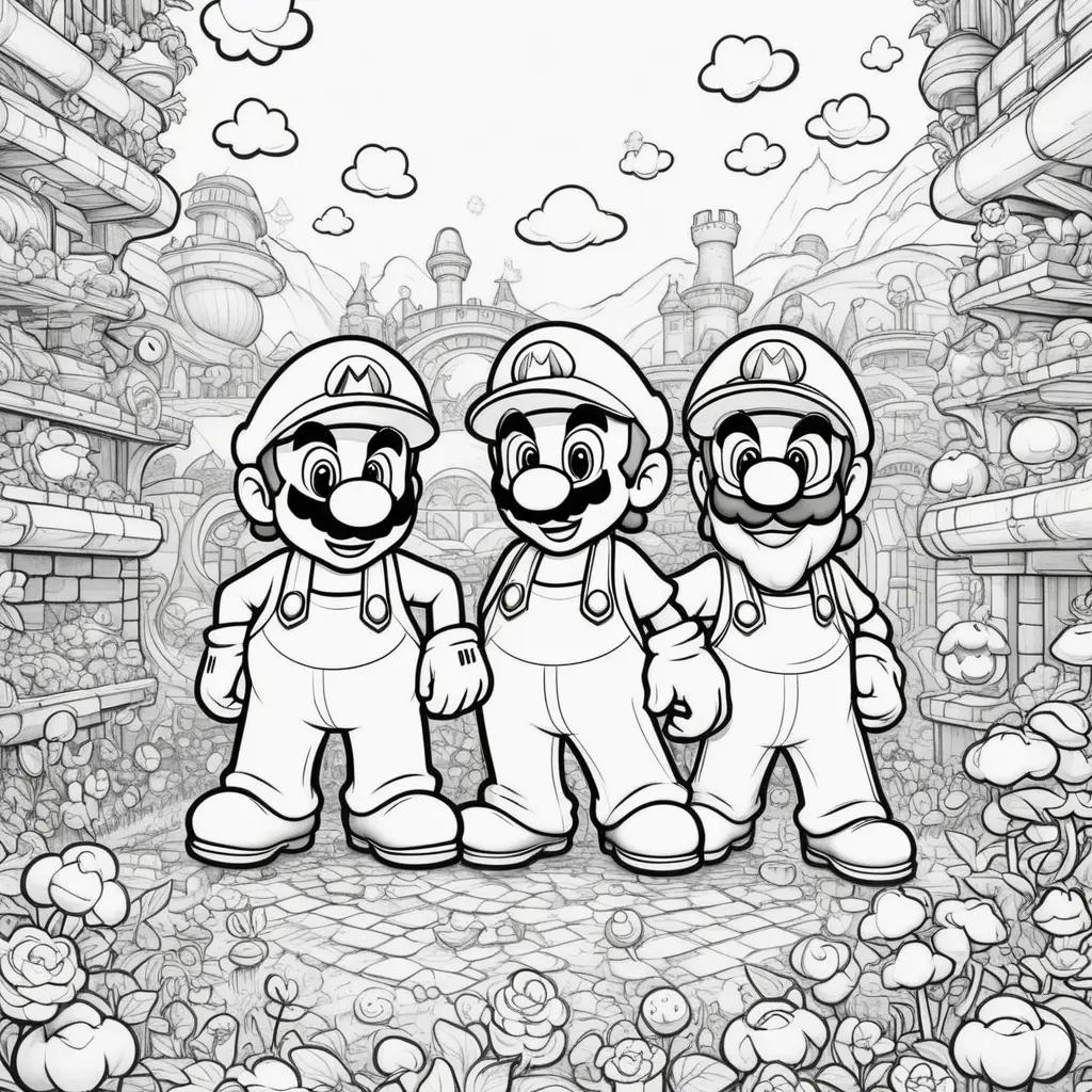 Color Pages Of Mario And Luigi