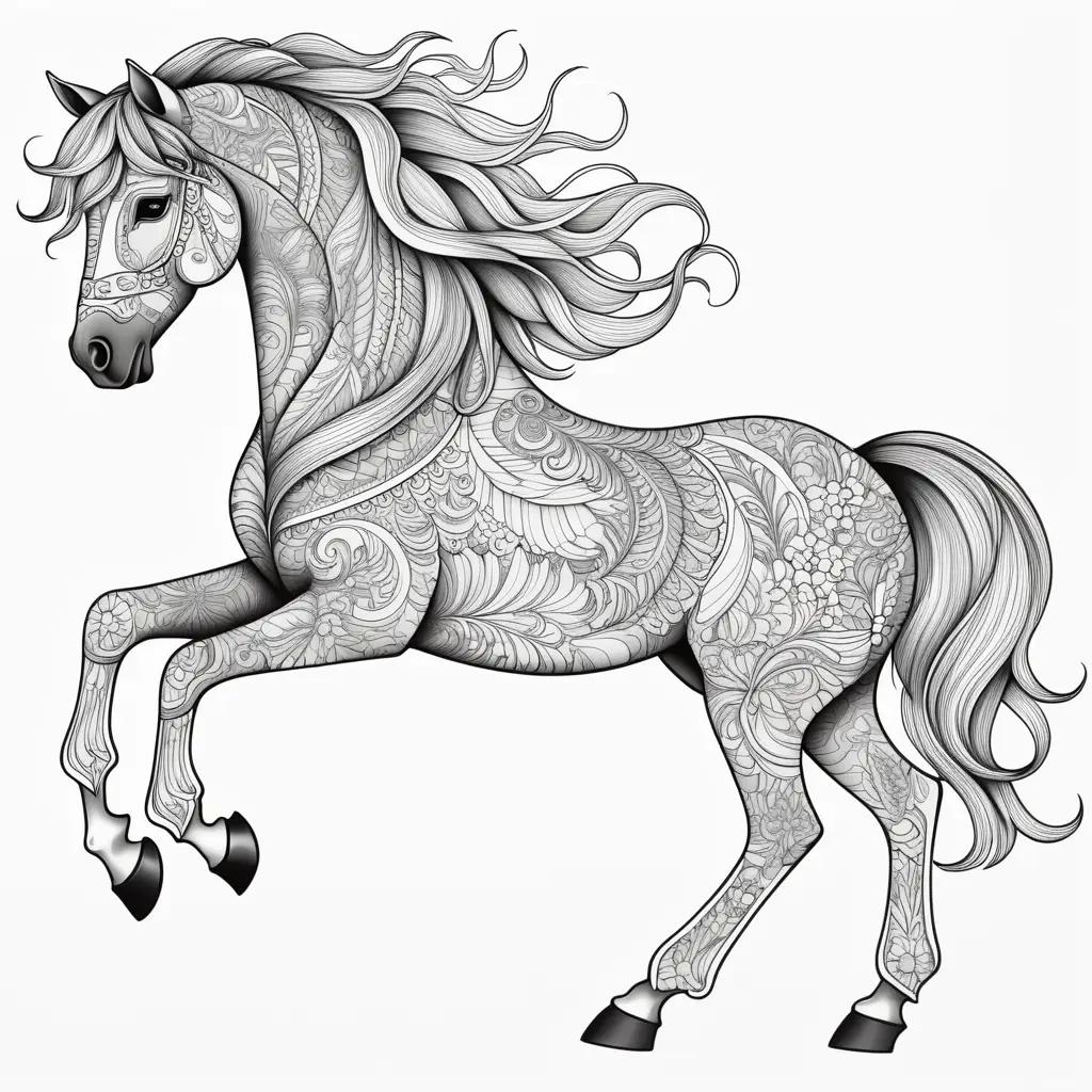 Color by Number Coloring Page - Horse