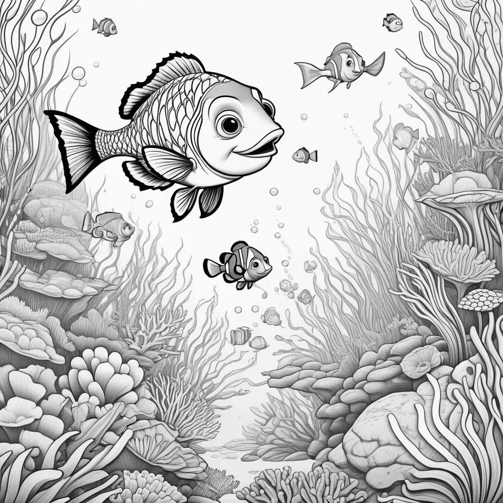 Color by numbers Finding Nemo coloring pages