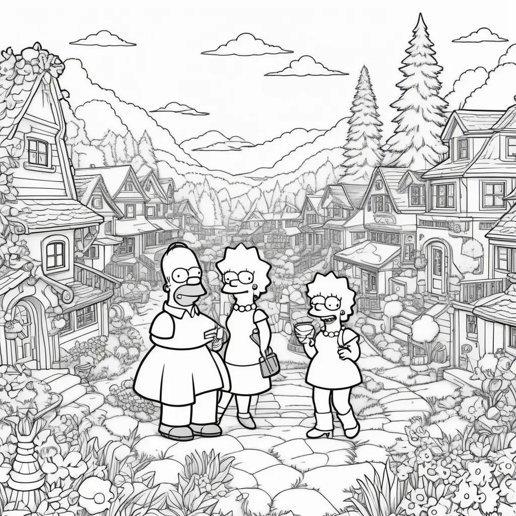 Color by numbers The Simpsons coloring pages