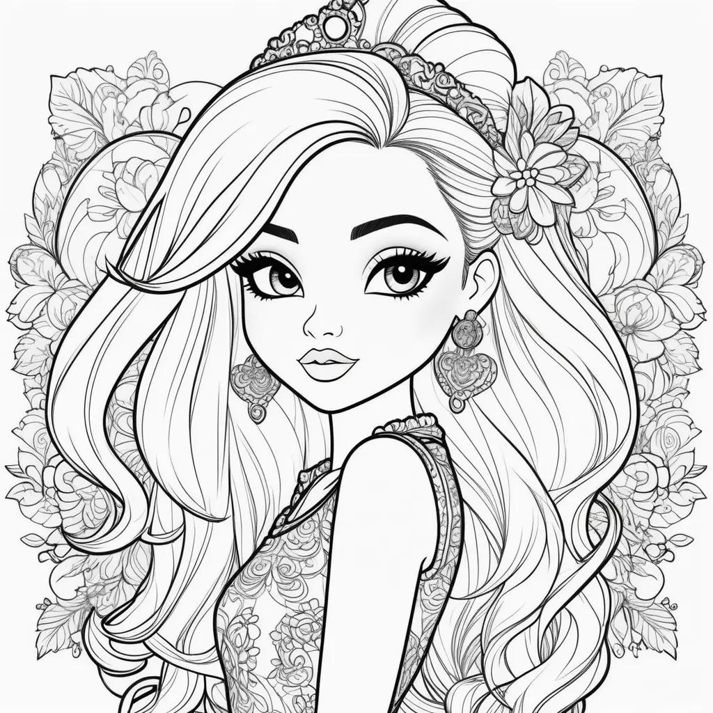 Color by numbers bratz coloring pages for adults