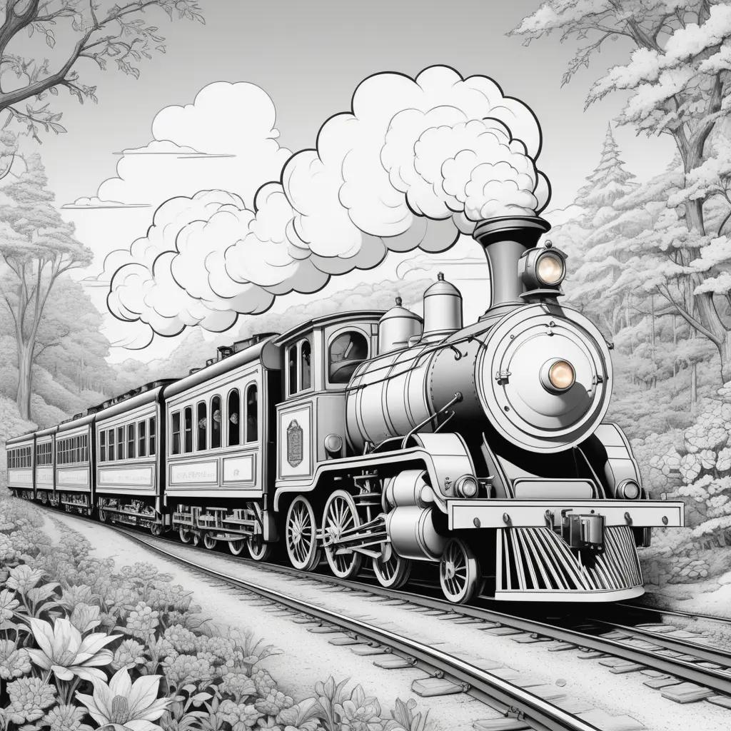 Color page train is shown in black and white