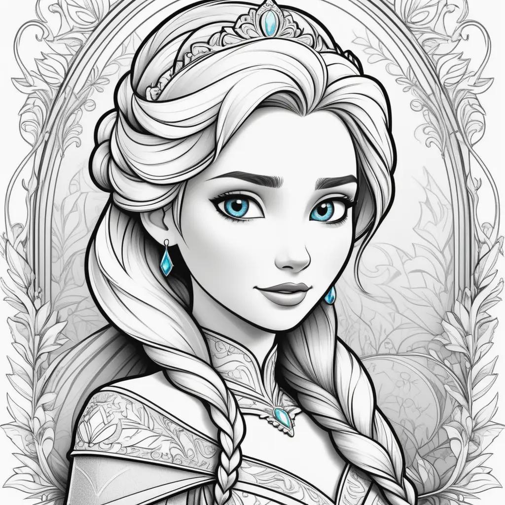 Color pages featuring elsa, princess of arktica