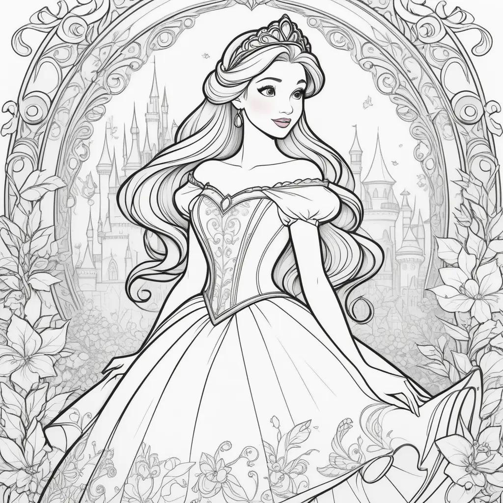 Color pages of Disney princesses