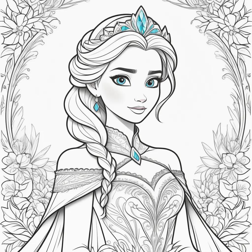 Color pages of Elsa from Disney