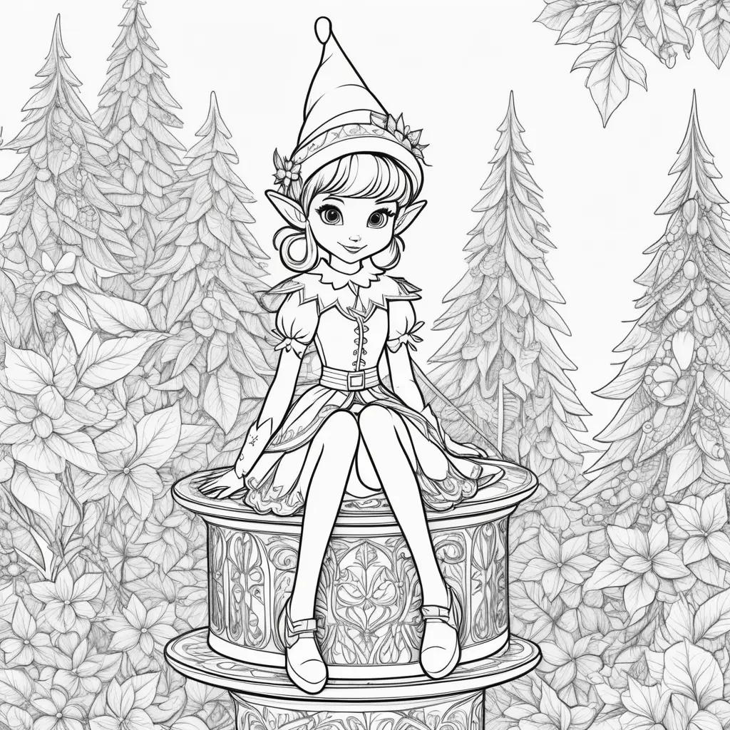 Color pages of an elf on the shelf