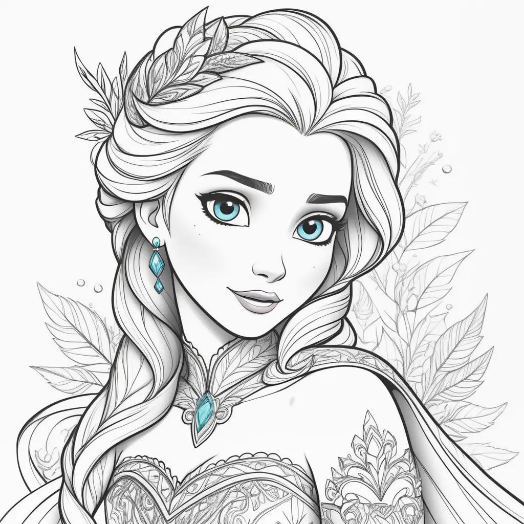 Color pages of elsa with accessories