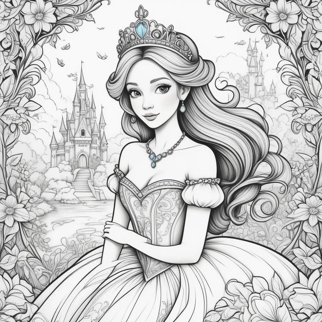 Color princess coloring pages for girls