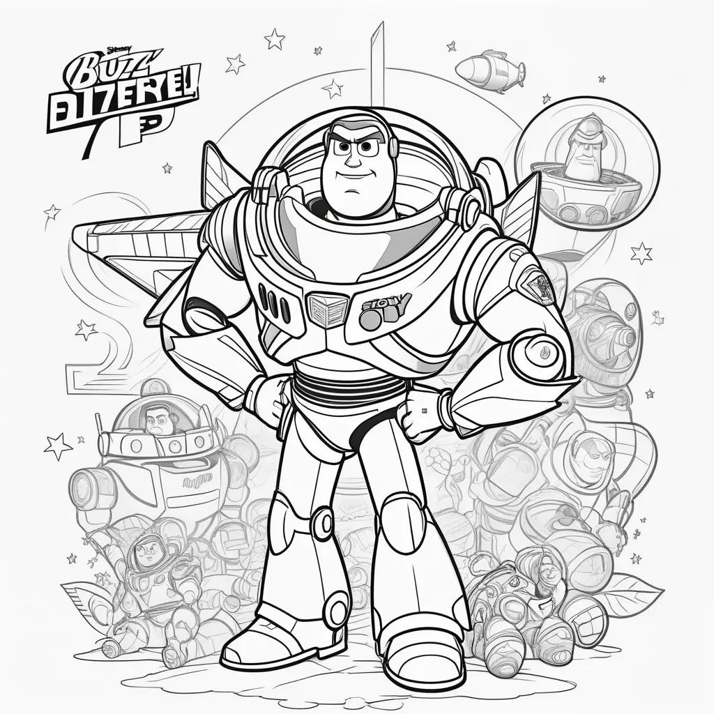 Color your Buzz Lightyear from Toy Story coloring pages