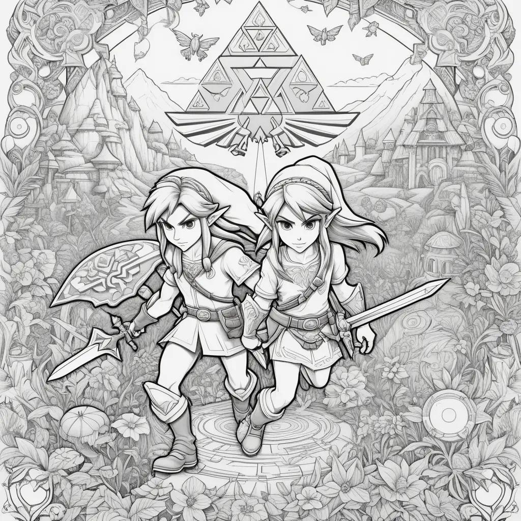 Color your own Legend of Zelda characters