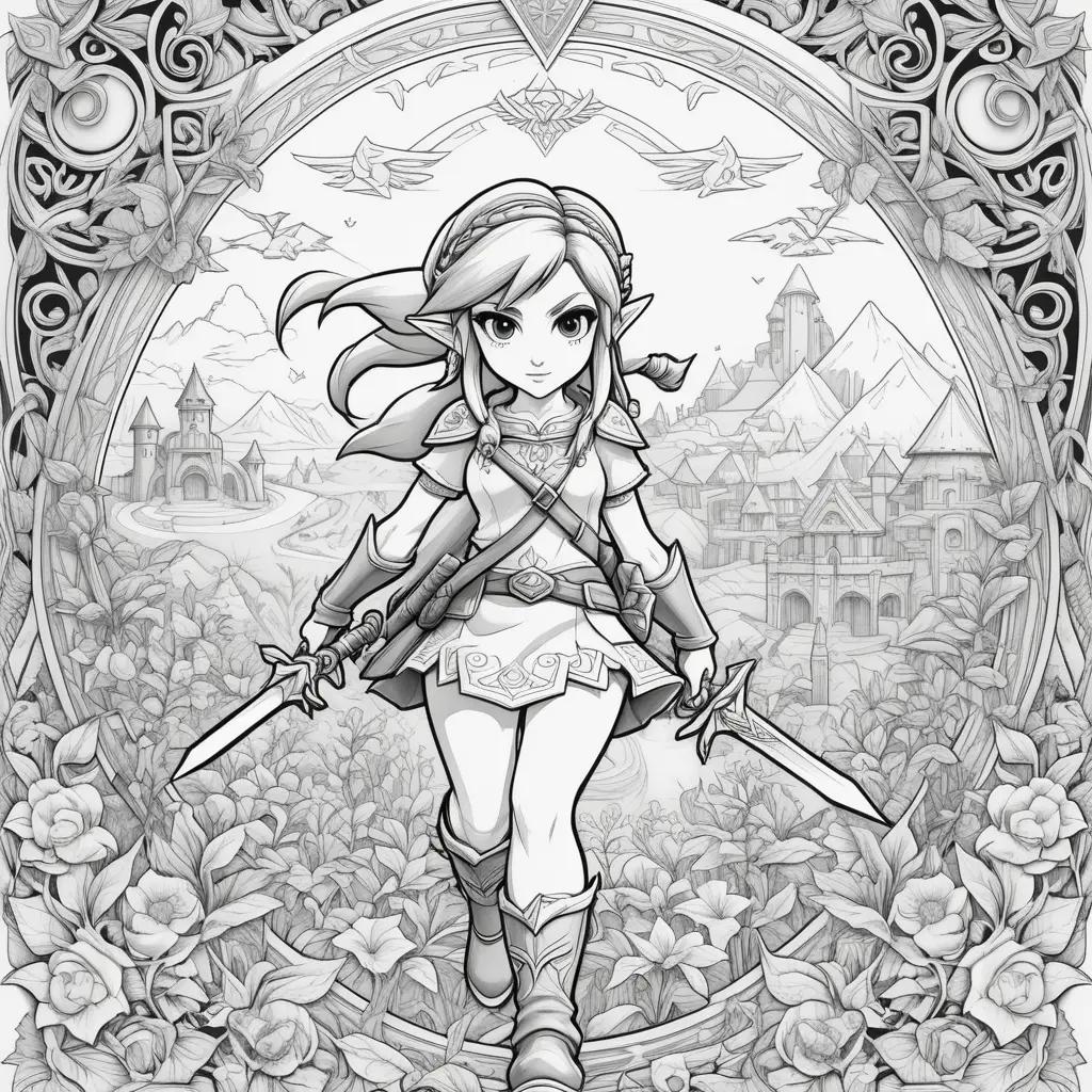 Color your own Legend of Zelda coloring pages