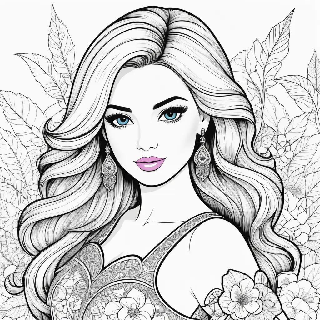 Color your own free barbie coloring pages to make her look beautiful