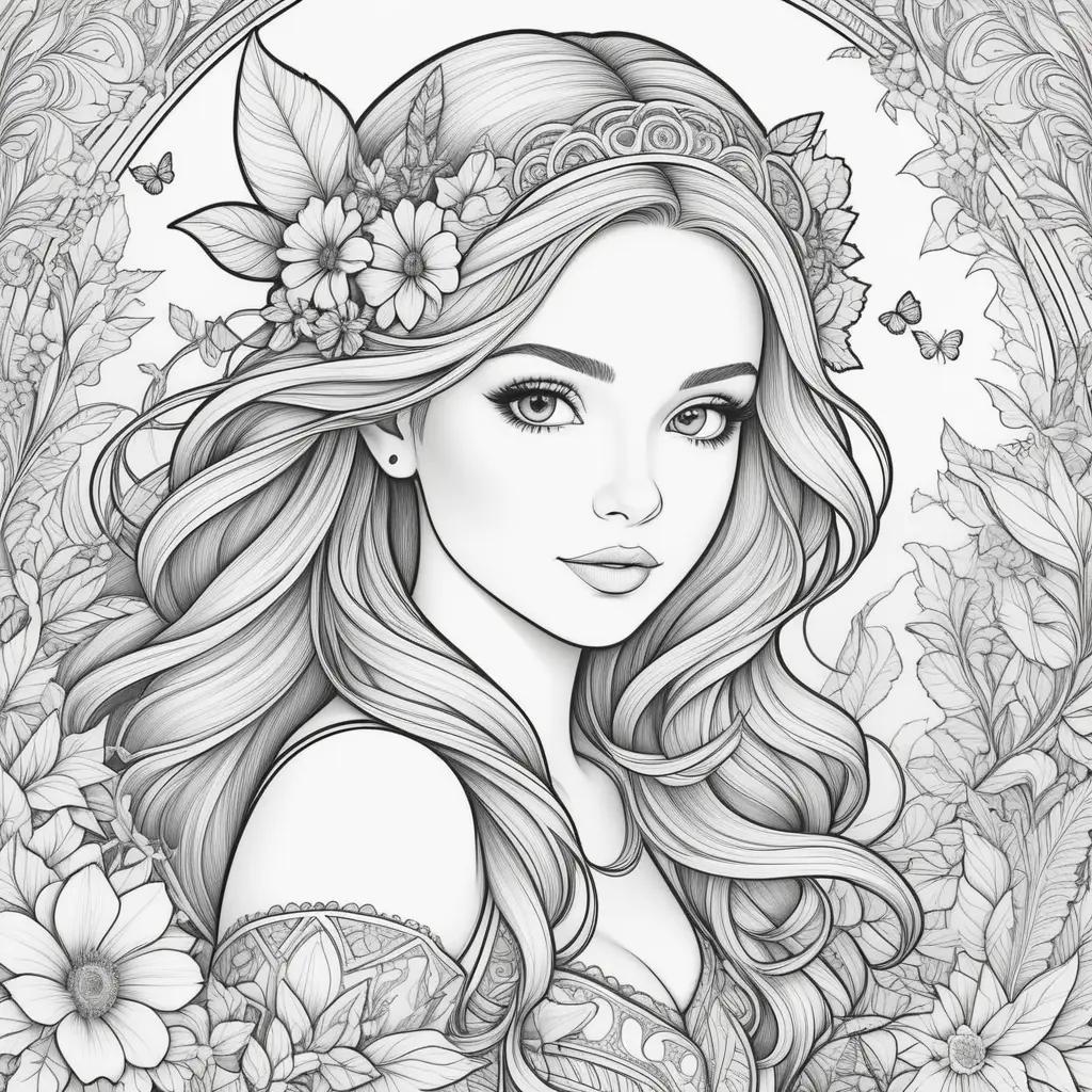 Colorful, artistic coloring pages for girls to explore