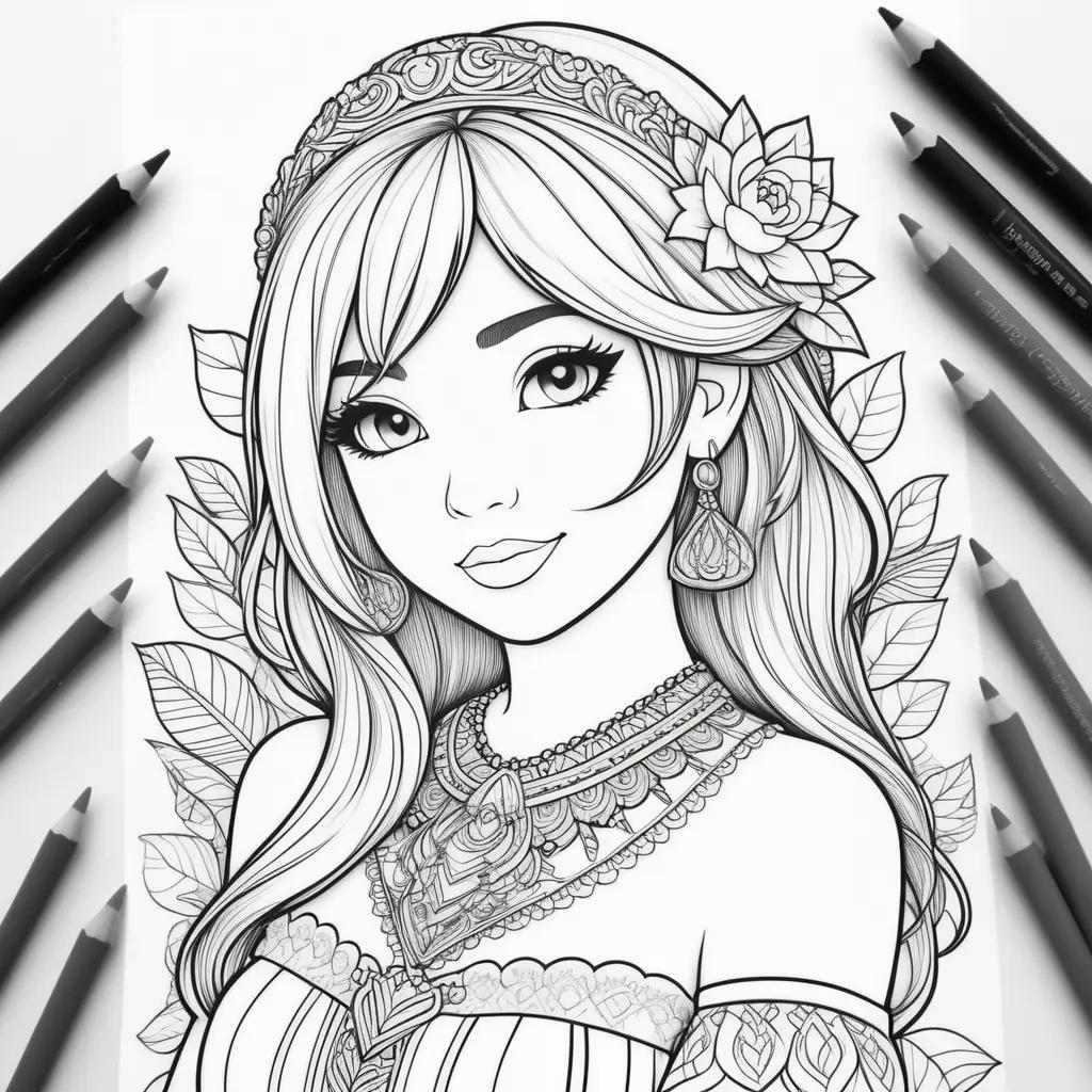 Colorful Aphmau Coloring Pages with Pencils