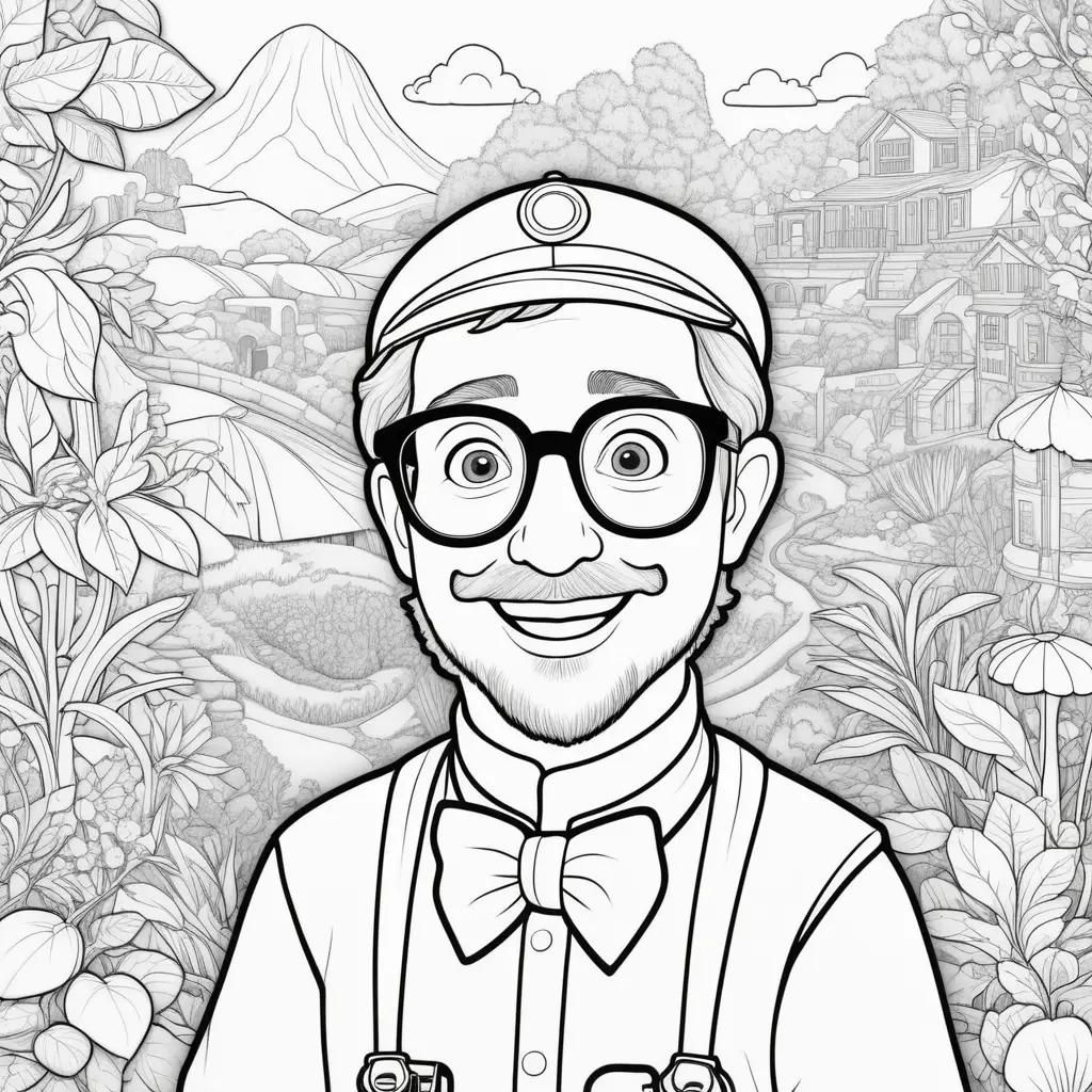 Colorful Blippi Coloring Page