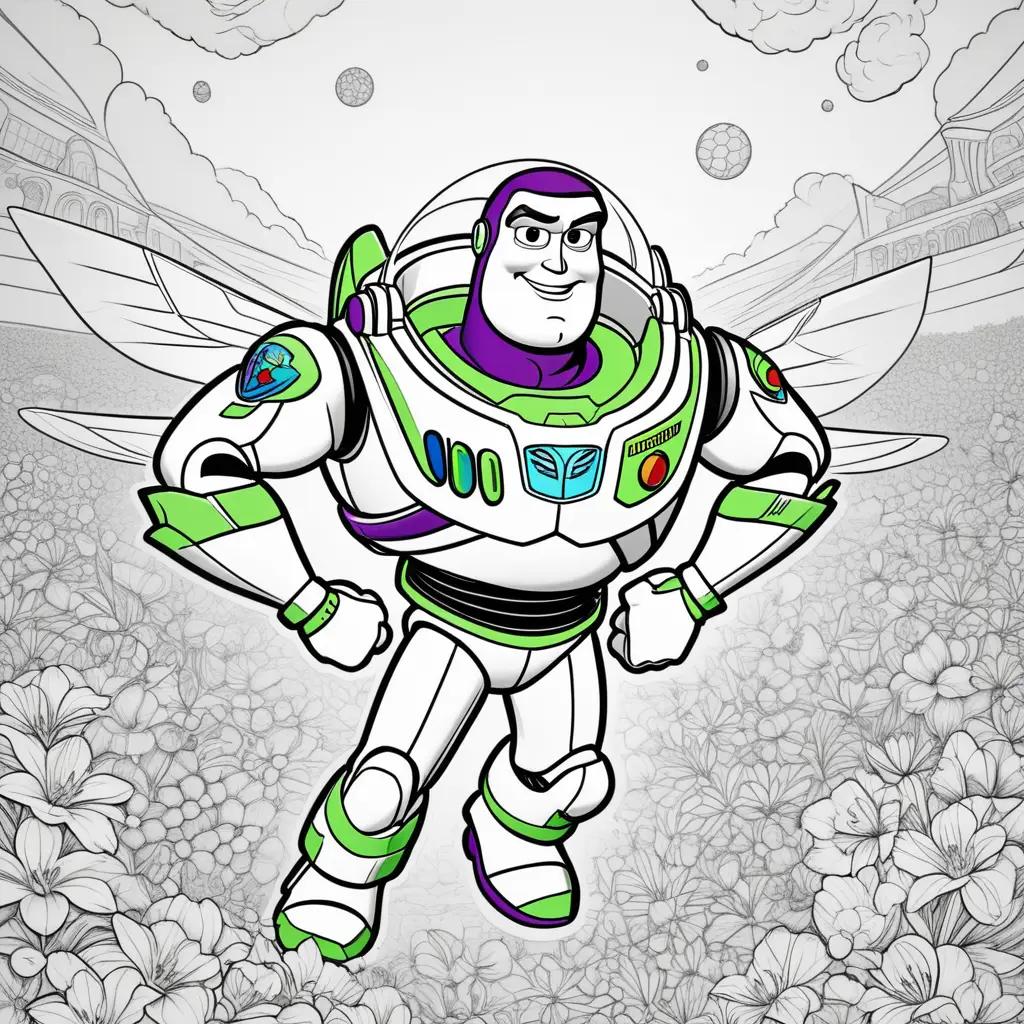 Colorful Buzz Lightyear Coloring Pages for Kids