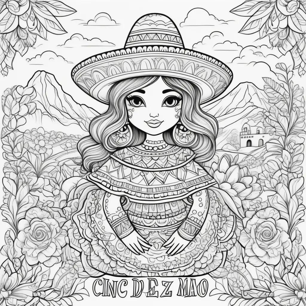 Colorful Cinco De Mayo Coloring Page