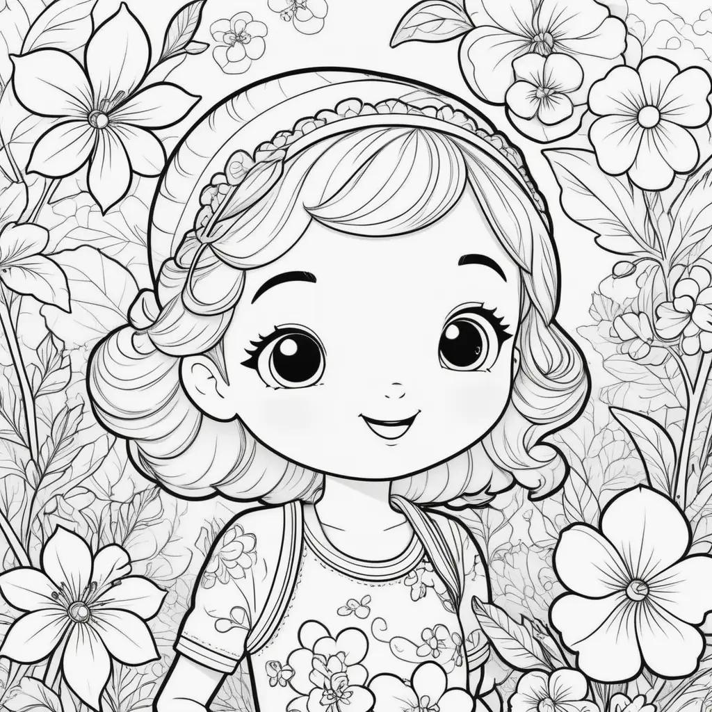 Colorful Cocomelon Coloring Pages with Cute Little Girl