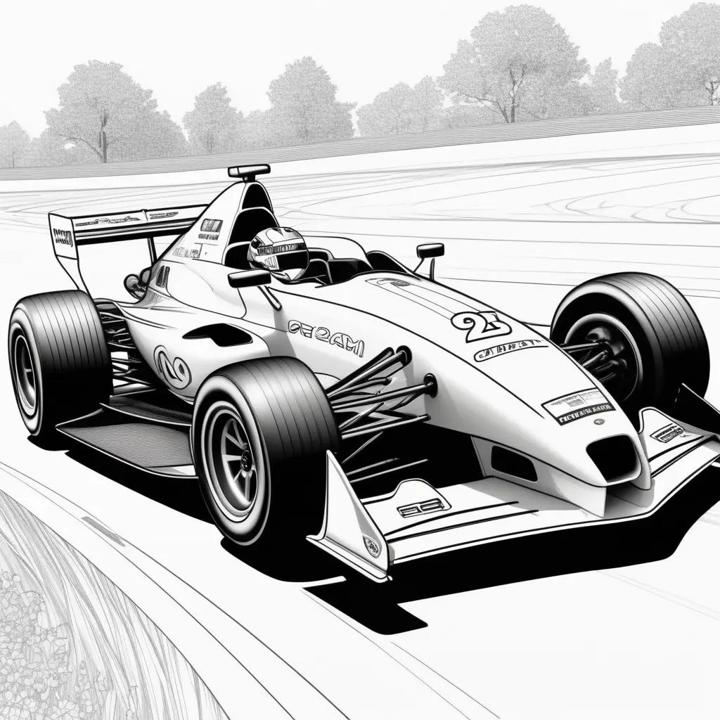 Colorful Coloring Pages Show a Speedy Racing Car