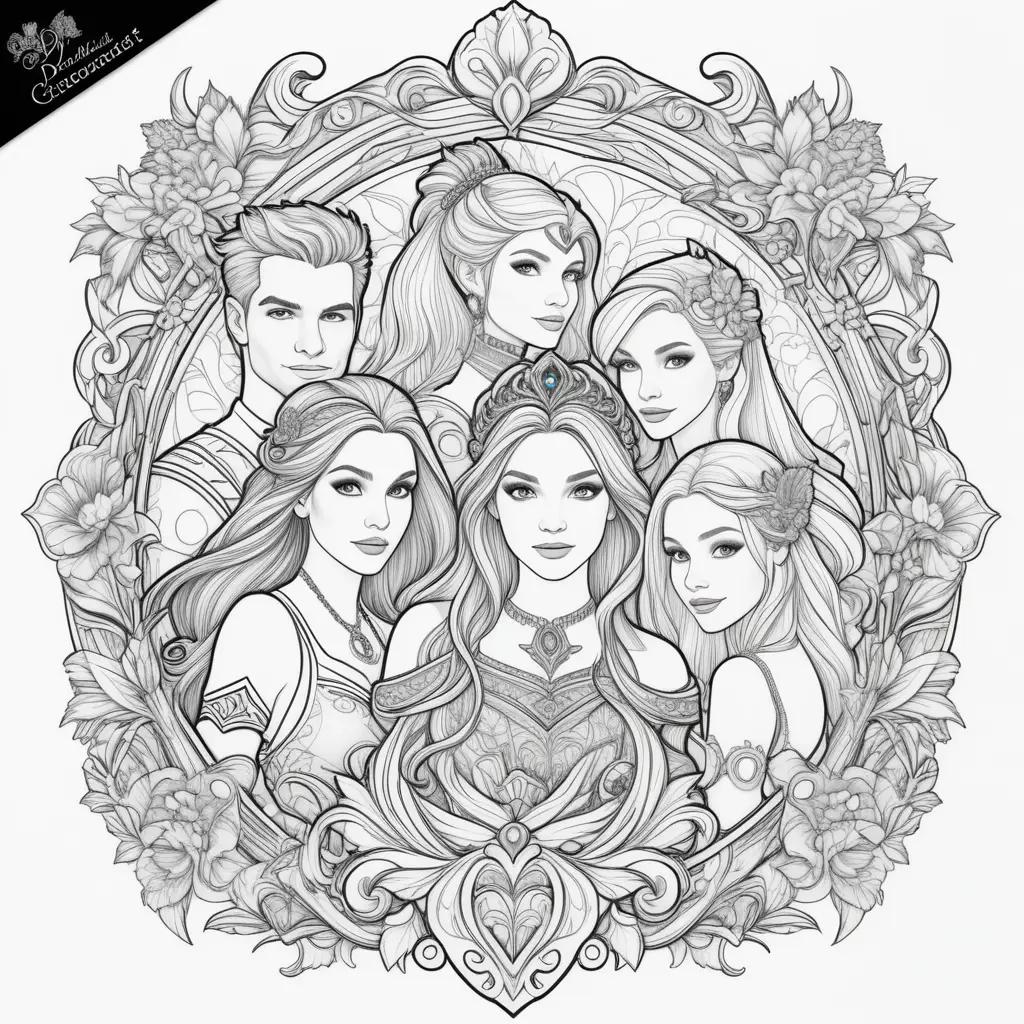 Colorful Coloring Pages for Descendants Lovers