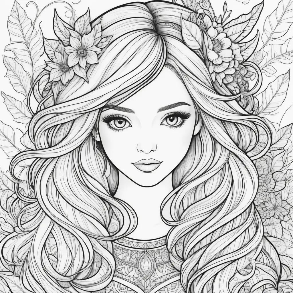 Colorful Coloring Pages for Girls: A Beautiful Coloring Book for Women