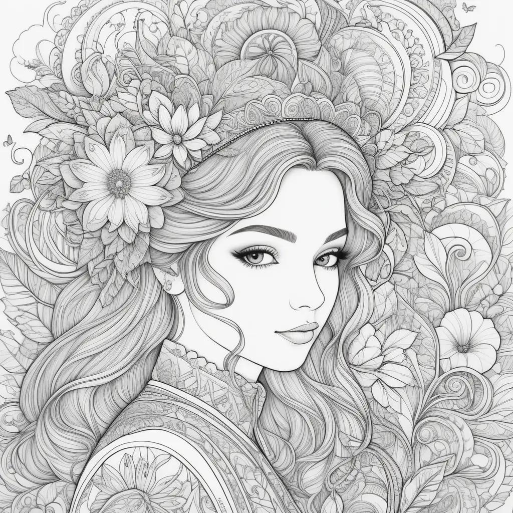 Colorful Coloring Pages of Beautiful People