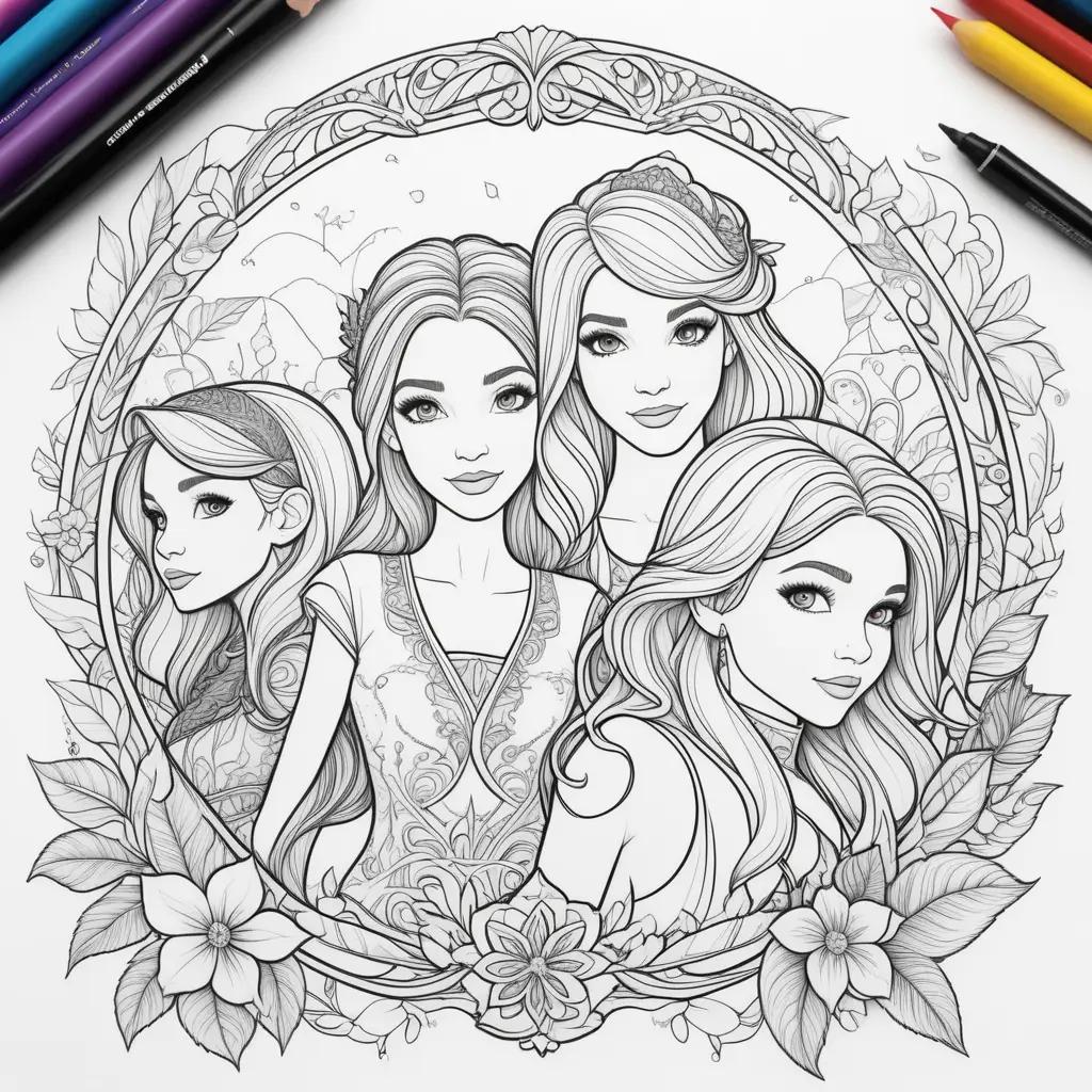 Colorful Coloring Pages of Descendants Characters