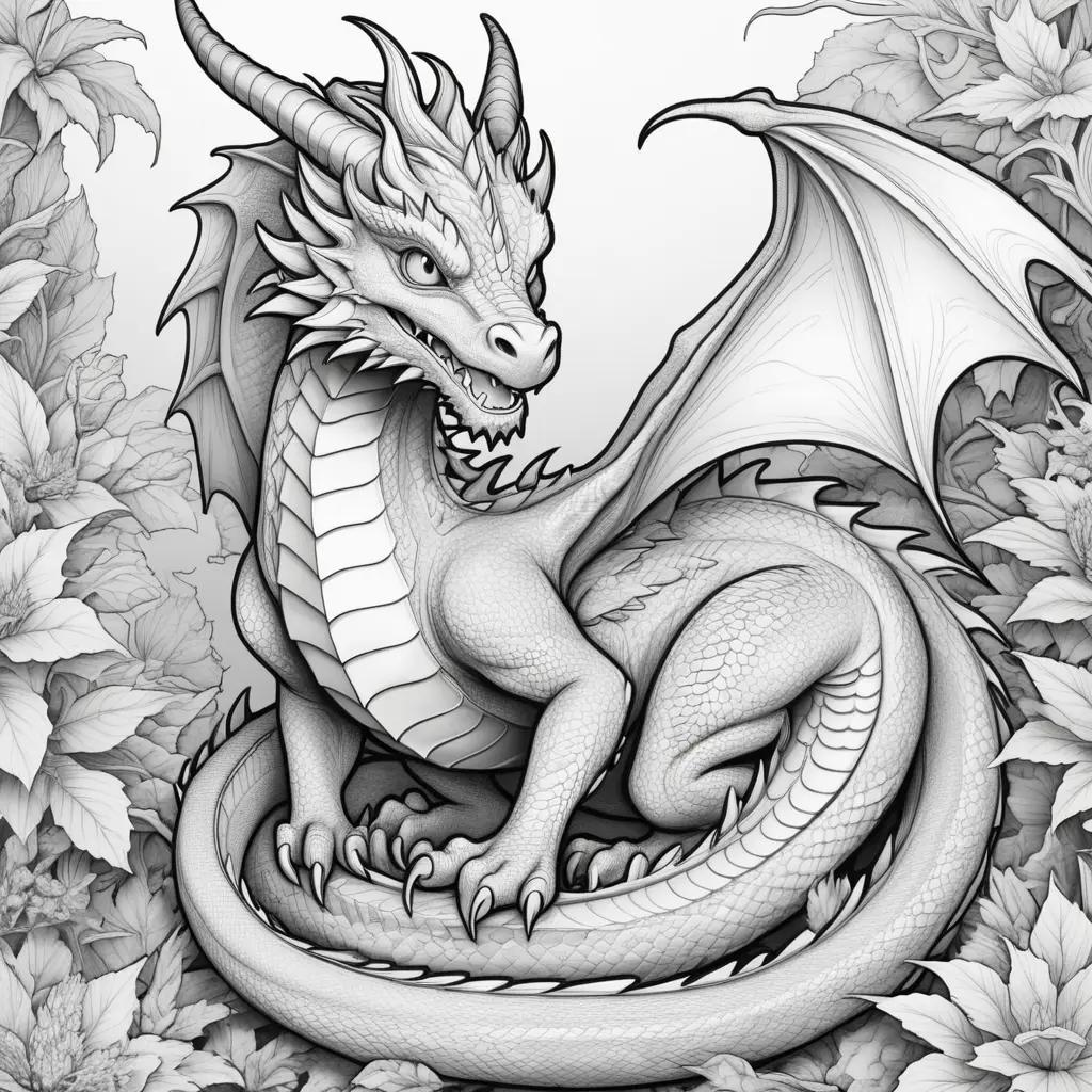 Colorful Coloring Pages of Dragons and Unicorns