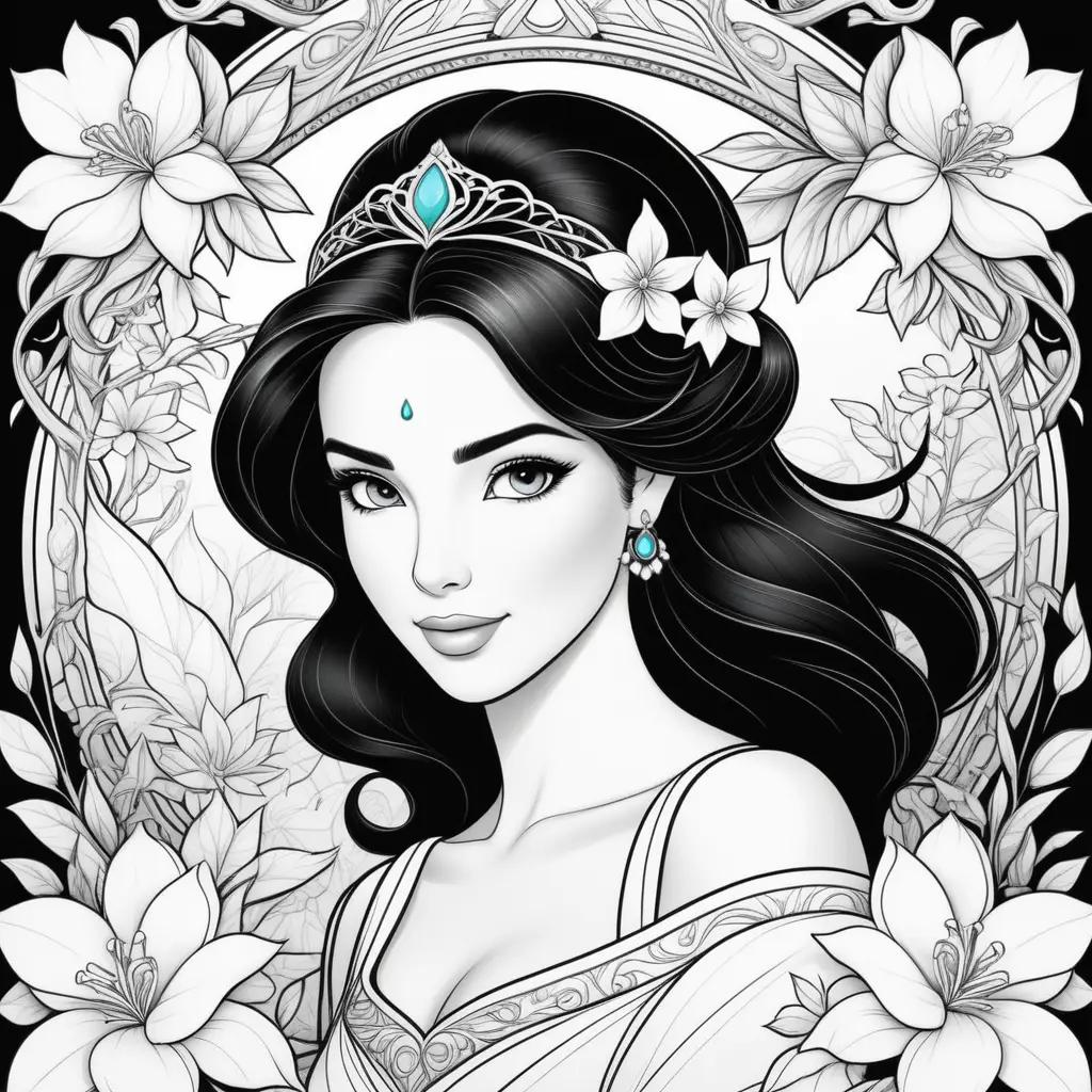 Colorful Coloring Pages of Jasmine