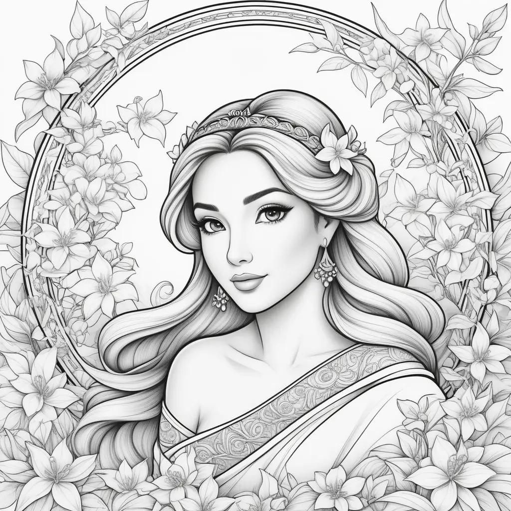 Colorful Coloring Pages of Jasmine