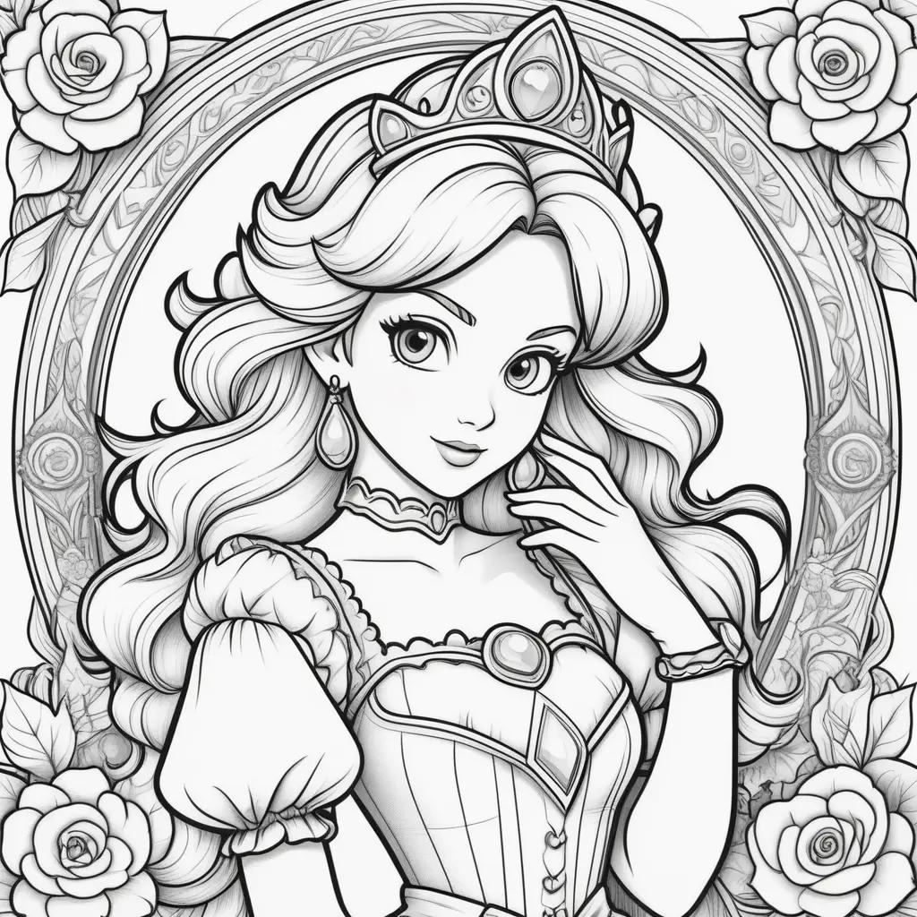 Colorful Coloring Pages of Princess Peach