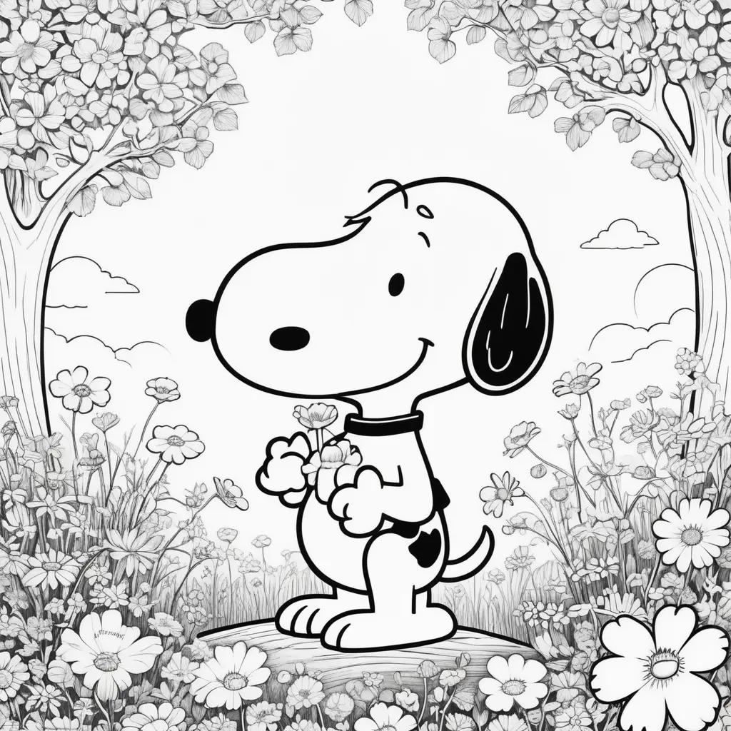 Colorful Coloring Pages of Snoopy