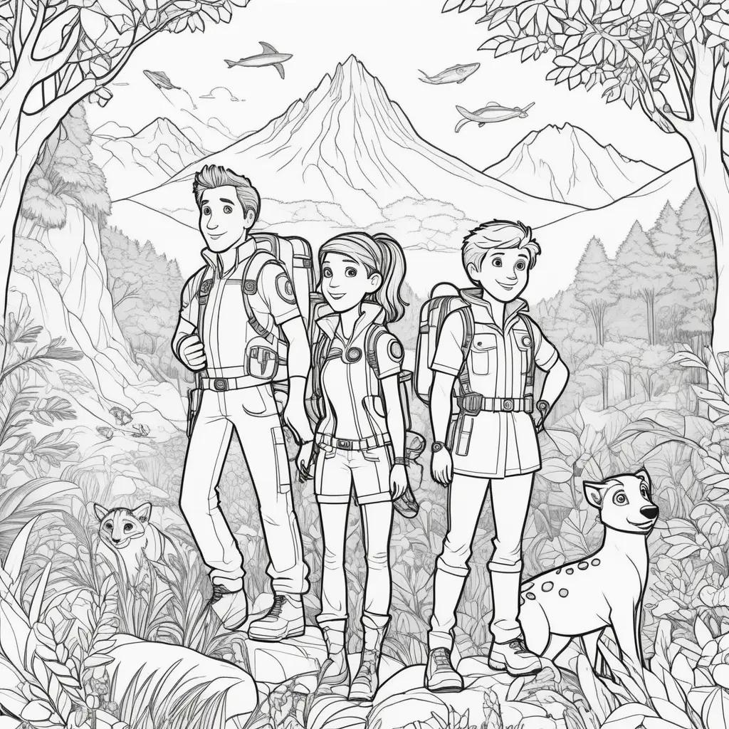 Colorful Coloring Pages of Wild Kratts