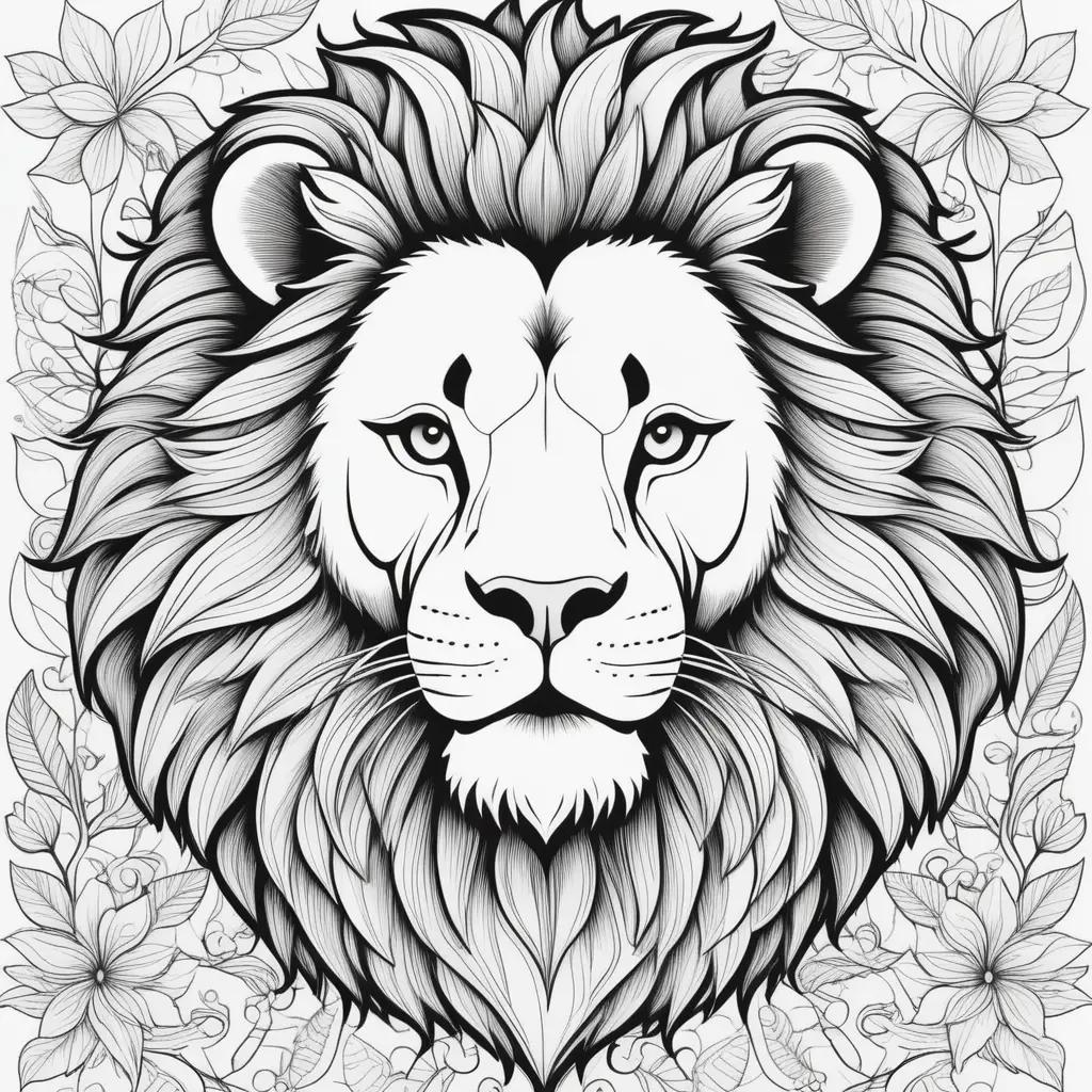 Colorful Coloring Pages of a Lion