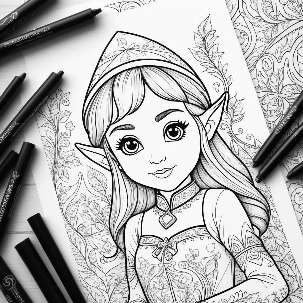 Colorful Elf on the Shelf Coloring Pages