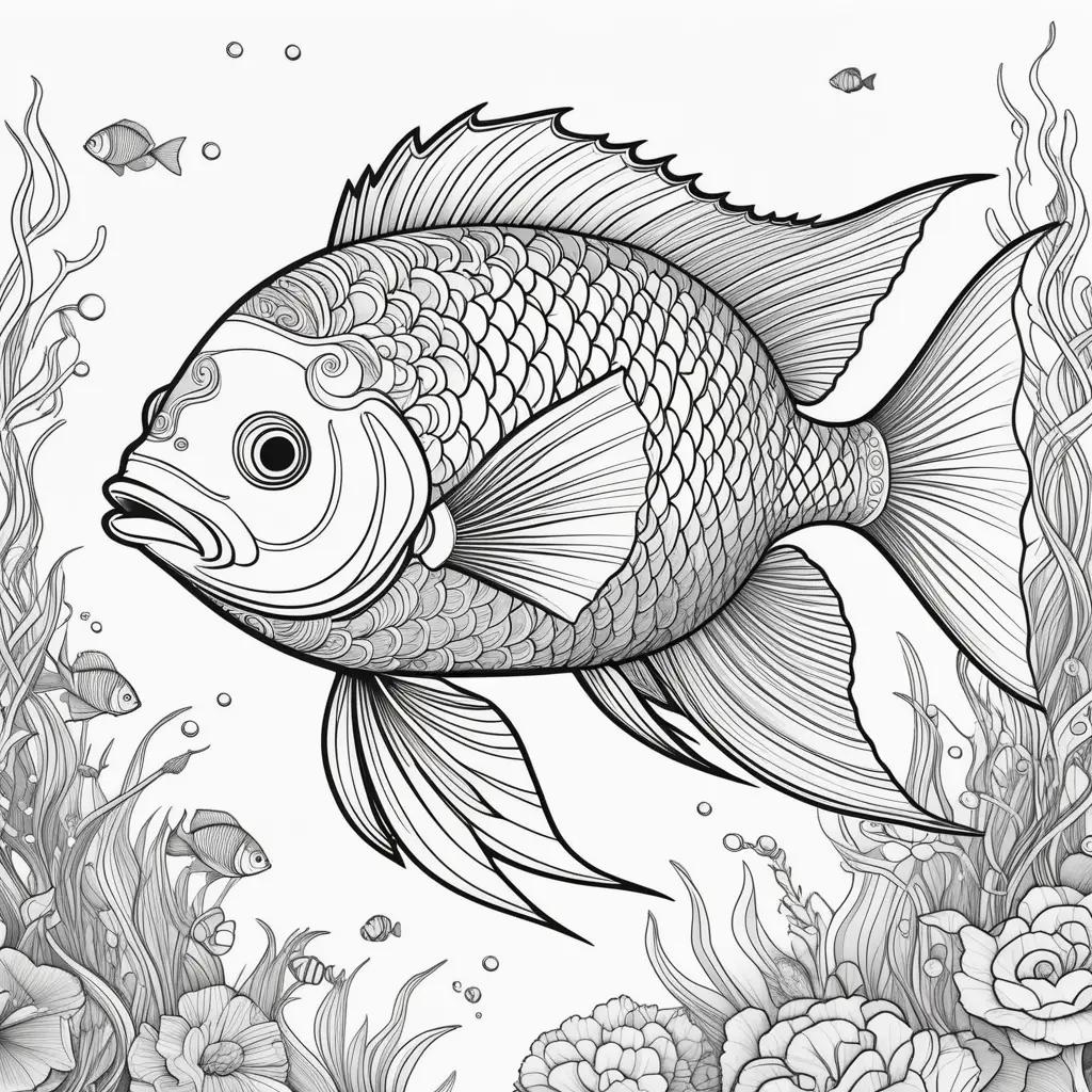 Colorful Fish Coloring Pages for Kids