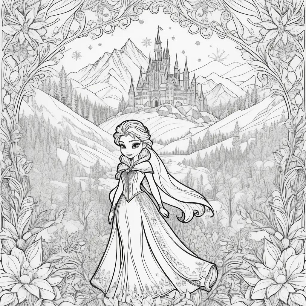 Colorful Frozen Coloring Pages for Kids