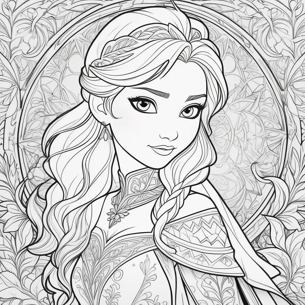 Colorful Frozen Coloring Pages with Elsa