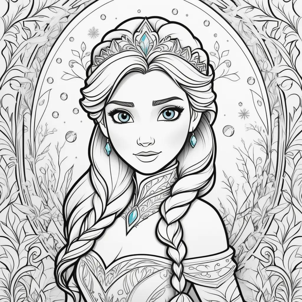 Colorful Frozen coloring pages for adults and kids