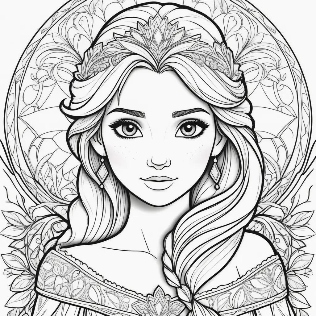 Colorful Frozen coloring pages to print and color