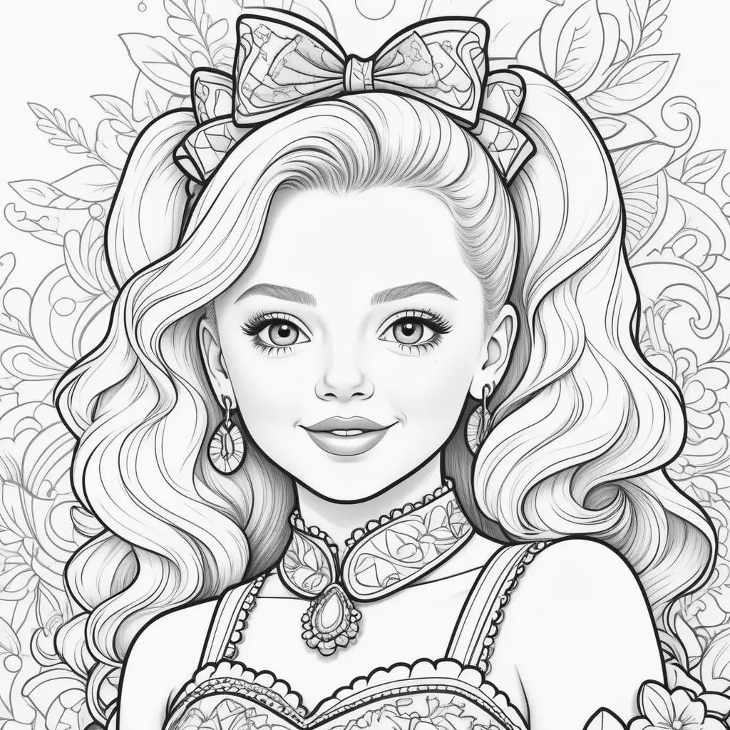 Colorful Jojo Siwa Coloring Pages for Kids