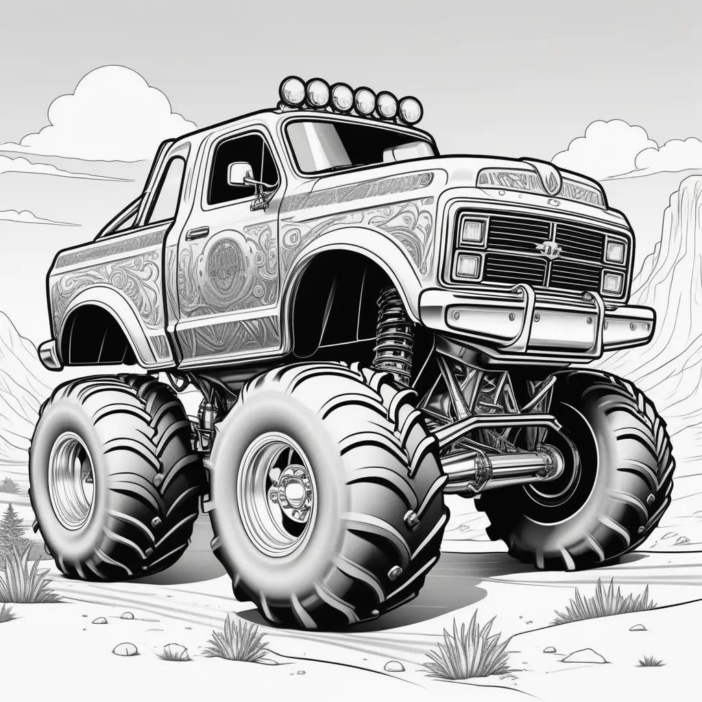 Colorful Monster Truck Coloring Pages Show Off Your Creativity